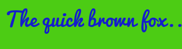 Image with Font Color 141ECC and Background Color 4CCC14